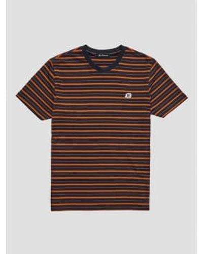 Ben Sherman Stripe T -shirt Midnight L - Brown