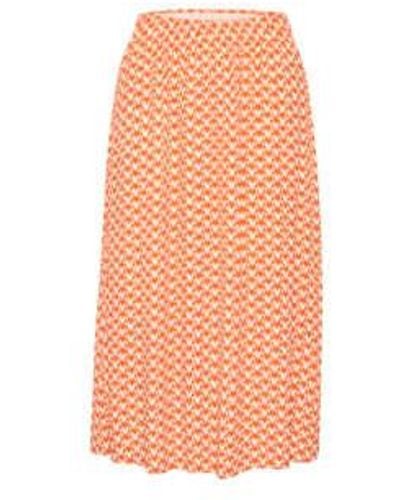 Saint Tropez Tessa falda en tigre gráfico - Naranja