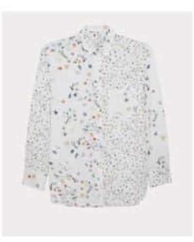 Paul Smith Seedhead scribble camisa estampada col: 01 blanco, tamaño: 14
