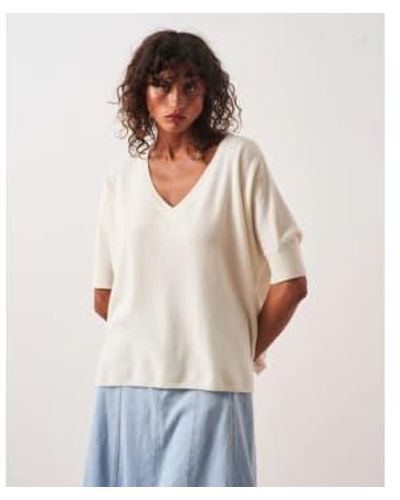 ABSOLUT CASHMERE Poncho Sweater - White