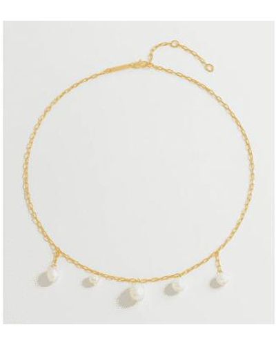 Estella Bartlett Multi Pearl Drop Necklace - Metallizzato