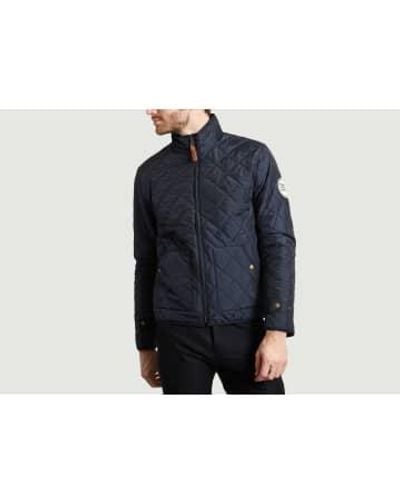 Knowledge Cotton Navy Reversible Quilted Jacket Xs - Blue