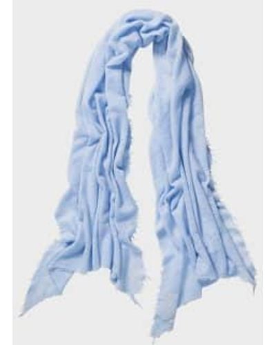 PUR SCHOEN Hand Felted Cashmere Soft Scarf Powder Gift - Blu