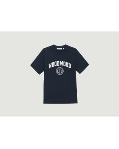 WOOD WOOD Bobby Ivy Organic Cotton T-shirt S - Blue