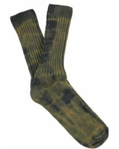 Escuyer Sand Tie Dye Socks - Green