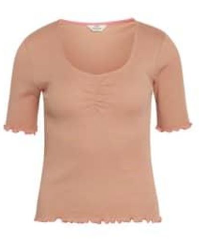 Mads Nørgaard Cotton Stripe Tinna Tshirt M - Pink