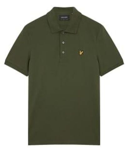 Lyle & Scott Plain Polo Shirt Olive M - Green