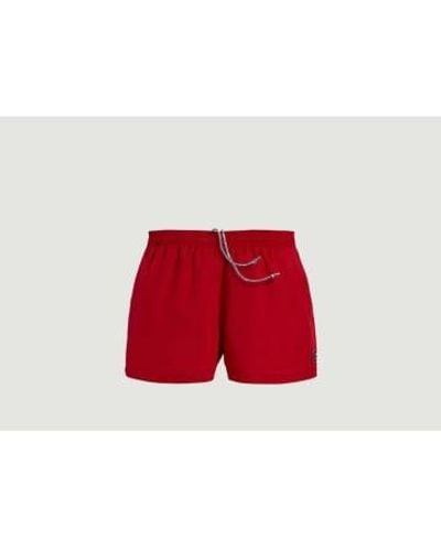 Ron Dorff Pantalones cortos natación hechos tela reciclada - Rojo