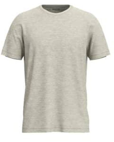 SELECTED Slhaspen Vetiver Egret T-shirt S - Gray