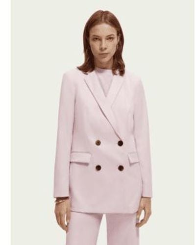Scotch & Soda Double Breasted Tailored Blazer Xs - Pink
