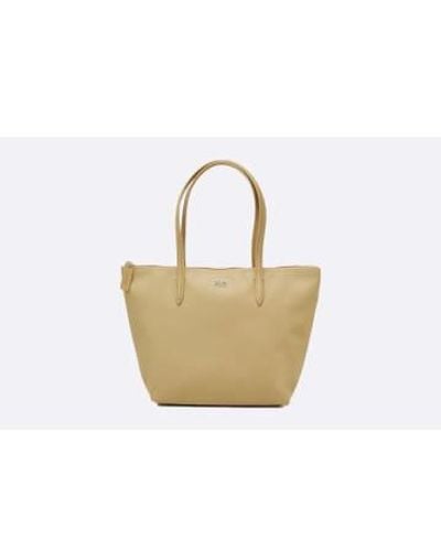 Lacoste Concept Small Zip Tote Bag - Bianco