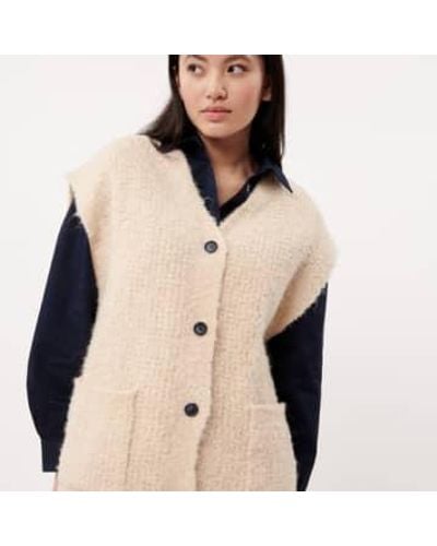 FRNCH Magaly Knitted Gilet M - Natural