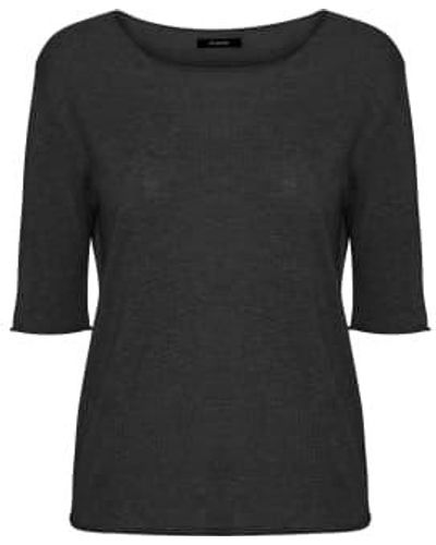 Oh Simple Charcoal Silk Cashmere Knit S - Black