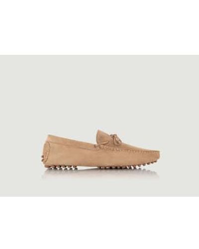 Bobbies Ayrton Suede Leather Studded Loafers 1 - Bianco