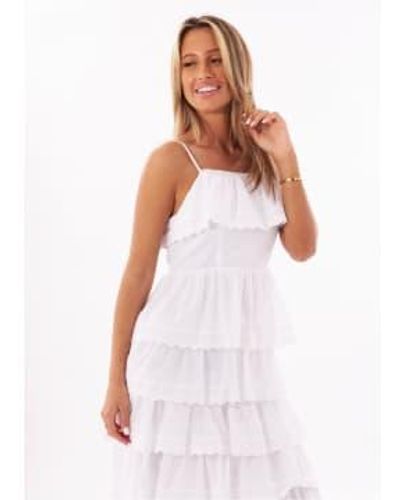 Jovonna London S Haven Tiered Lace Summer Dress - White
