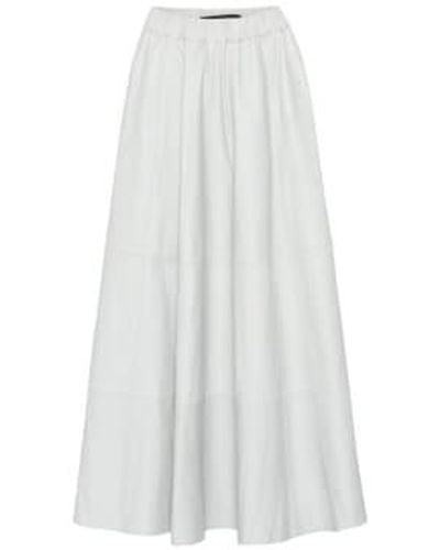 Mdk Edith Maxi Skirt Dawn Grey - Bianco