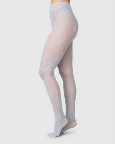 Swedish Stockings Rosa Lace Tights Or Dusty Blue