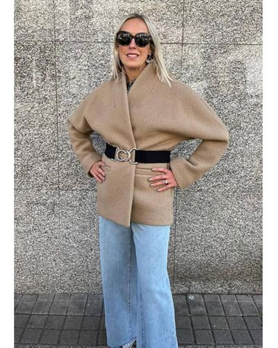 Ba&sh Carole Belted Coat - Grey