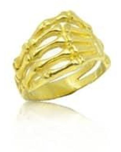 CollardManson Plated Skeleton Ring 6 - Yellow