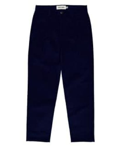 Outland Pantalon pleats cord marine - Bleu