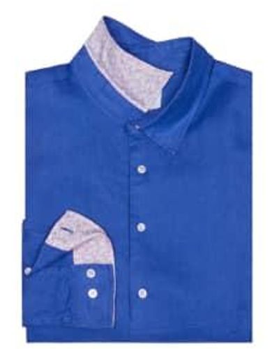 Pinkhouse Mustique Sax Linen Shirt - Blu
