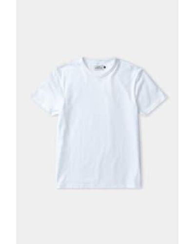 About Companions Camiseta blanca eco pique liron - Azul