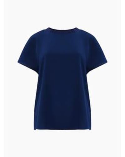 French Connection Crepe light crew neck top - Blau