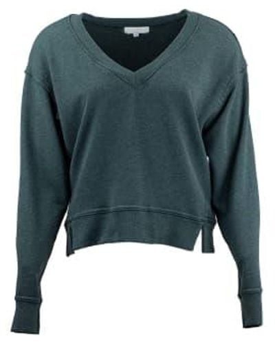 Michael Stars Camila V-Neck Sweatshirt - Grün