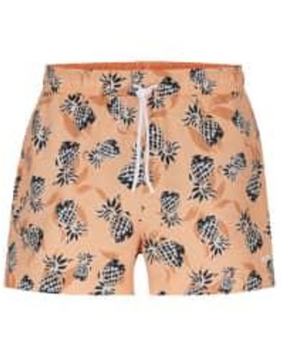 BOSS Boss Ery Fully Lined Swim Shorts With Pineapple Print In Medium 50515718 813 - Neutro