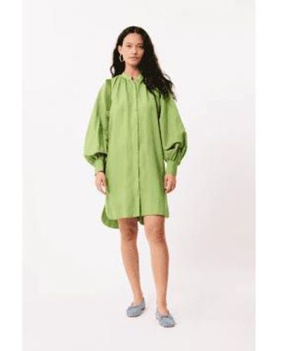 FRNCH Carene Citron Dress M - Green