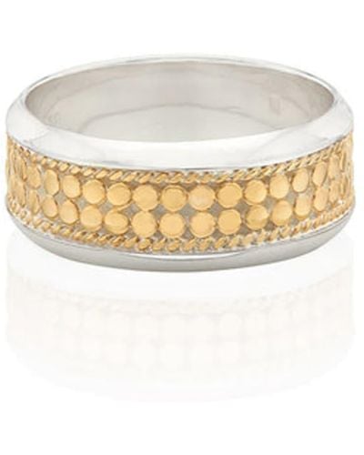 Anna Beck Wide Band Stacking Ring Gold/silver - White