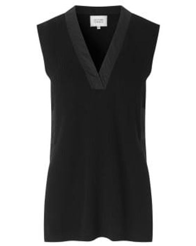 Second Female Sapa Knit Vest Cotton - Black