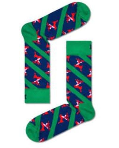 Happy Socks Reindeer P000264 One Size - Green