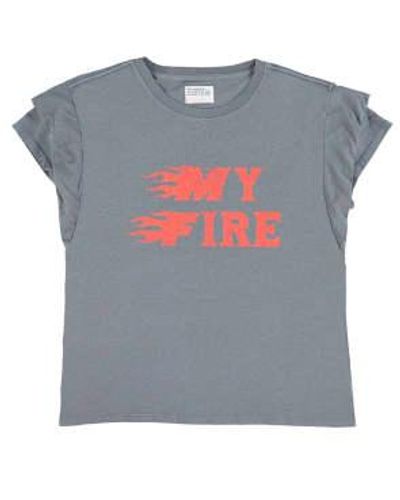 Sisters Department Camiseta De Doble Manga My Fire Dark Grey - Grigio