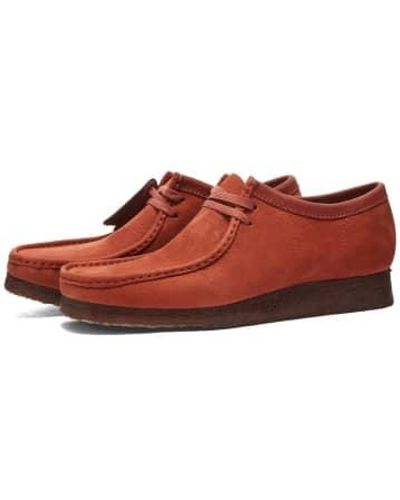Clarks Wallabee Burgundy Suede - Rosso