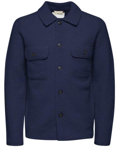 SELECTED Wool Workwear Jacket - Blue