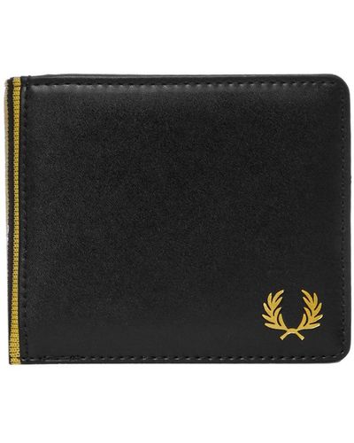 Fred Perry Brieftasche Flat Knit Tipped Black - Schwarz