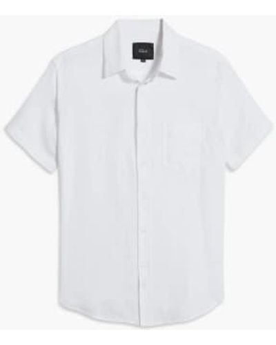 Rails Fairfax Short Sleeve Cotton Shirt - Bianco