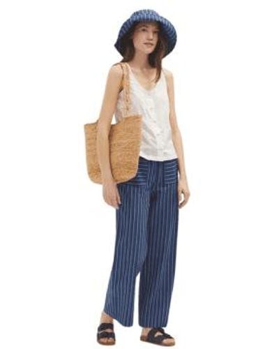 Nice Things Striped Trousers From - Blue