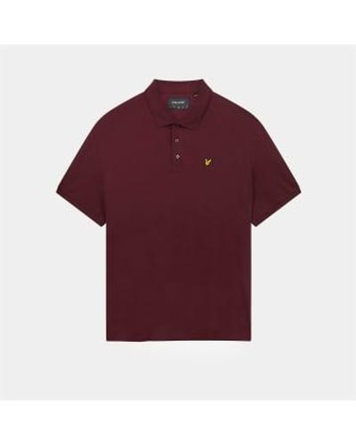 Lyle & Scott Mens Plain Polo Shirt 3 - Rosso