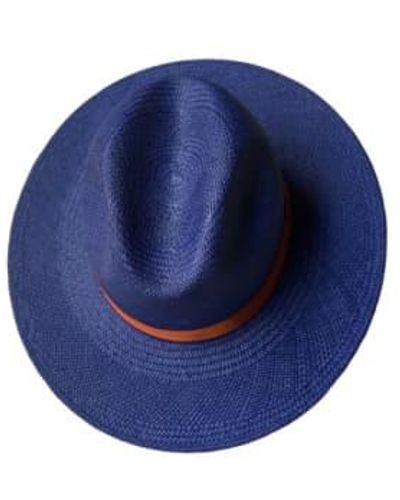 Bornisimo Sombrero Panama De Paja Ocean F&r L - Blue