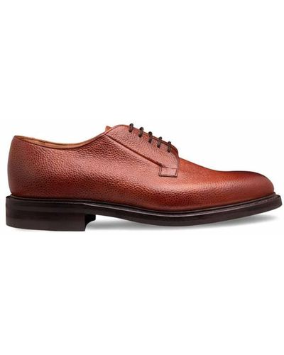 Cheaney Joseph Cheaney And Sons Deal Ii R Derby Shoe Mahogany Grain Leather - Rosso