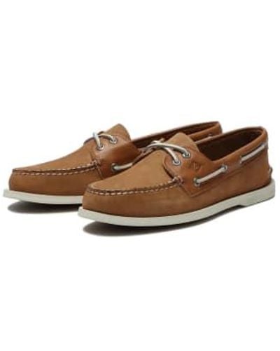 Sperry Top-Sider Topsider Authentic Original 2-eye Tumbled & Nubuck - Brown