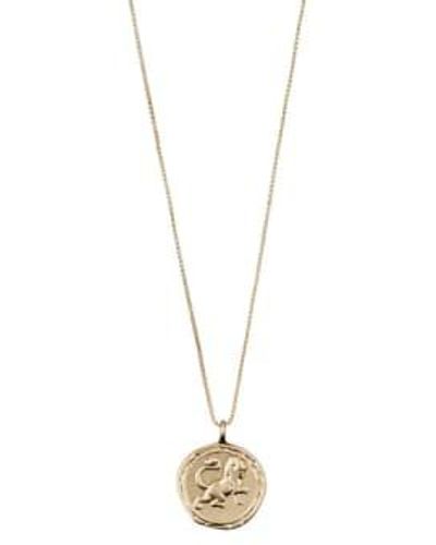 Pilgrim Leo Zodiac Necklace - Metallizzato