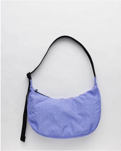 BAGGU Medium Nylon Crescent Bag Bluebell - Purple