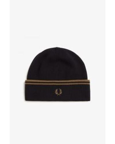 Fred Perry Bonnet en laine mérinos à double liseré noir