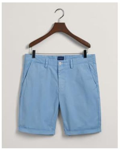 GANT Allister Regular Fit Sunfaded Shorts In Gentle - Blu