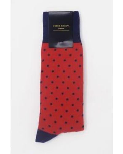 Peper Harow Chaussettes Apple Pin Polka - Rouge