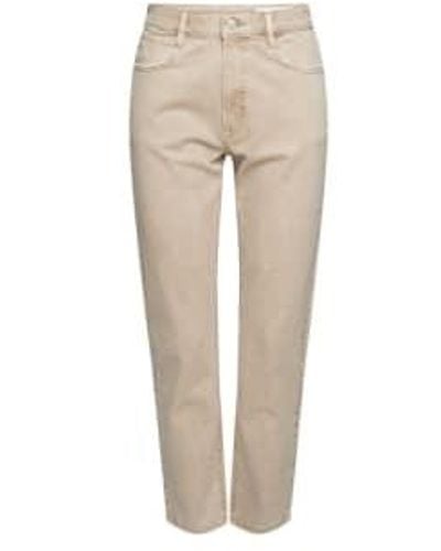 Esprit Cotton Mom Fit Jeans In Light Taupe - Neutro