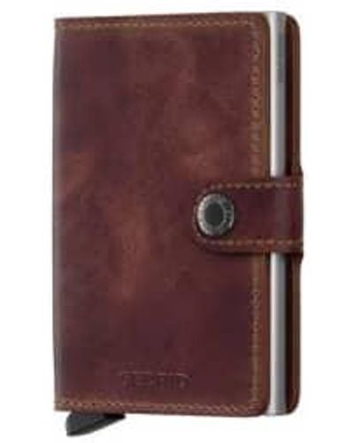 Secrid Mini portefeuille vintage marron - Violet